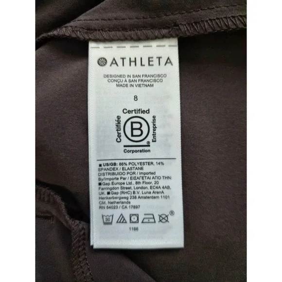 Athleta Brooklyn Utility Jumpsuit Shale Brown Cargo Pocket Ankle Jogger Sz 8 - Picture 8 of 9